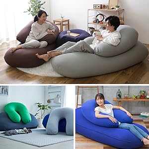 Amazon.co.jp: アイリスプラザ ビーズクッションカバー U字