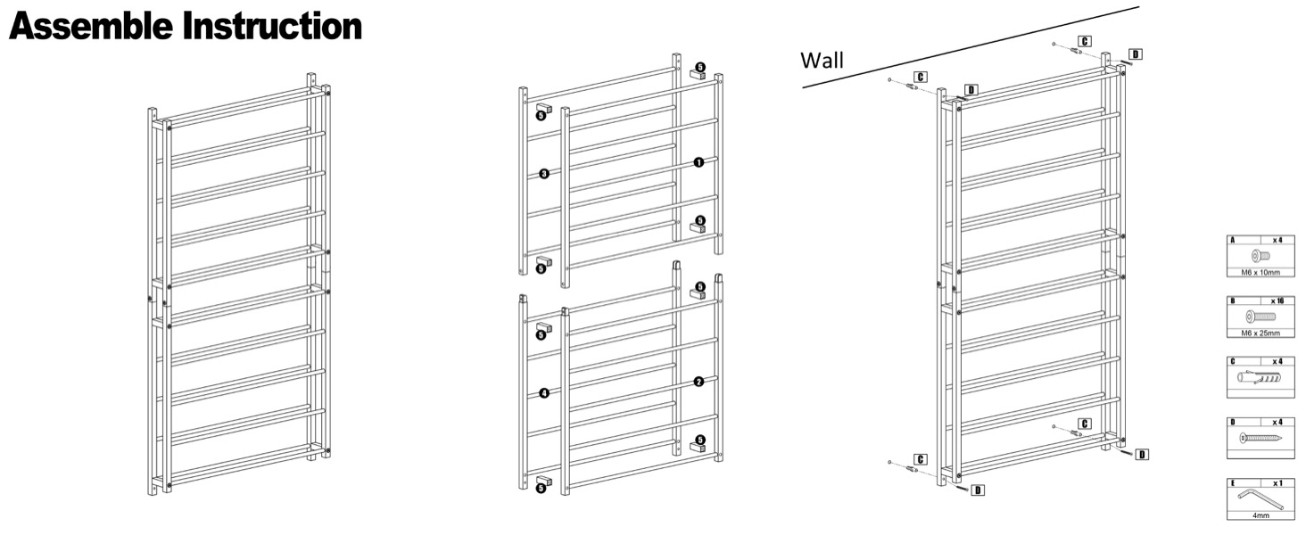 AQAREA Wine Rack Wall Mounted 20 Bottles Hanging Wine Rack