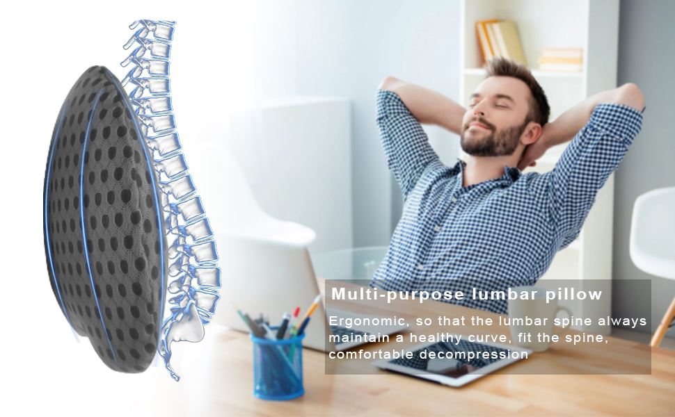 sproerden Lumbar Support Pillow, Ergonomic Memory Foam