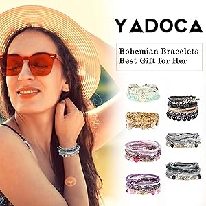 7 Sets Bohemian Stackable Beaded Bracelets