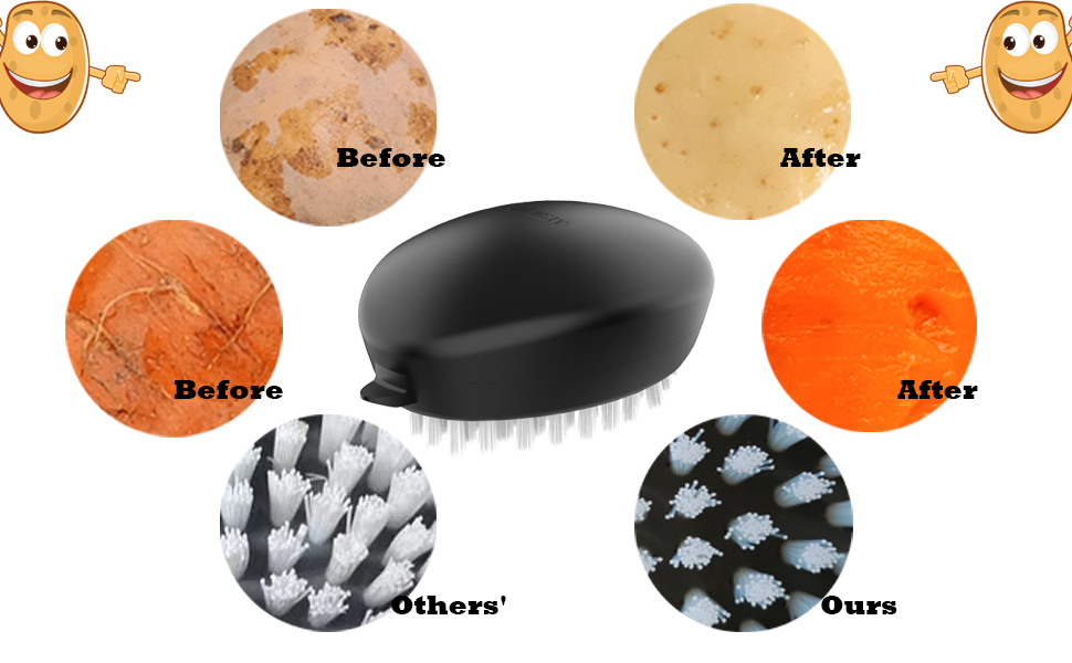 deep clean vegetable brush heavy duty kitchen pro use