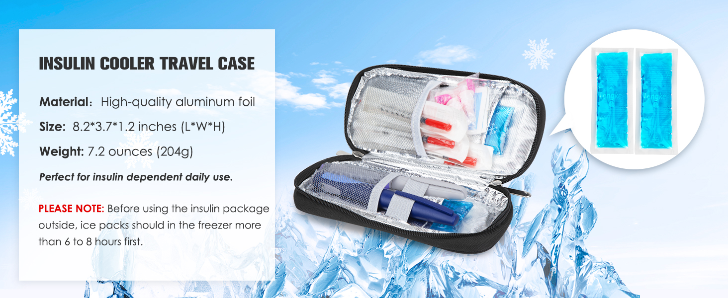 YOUSHARES Insulin Cooler Travel Case Travel Medicine Cooler Bag for