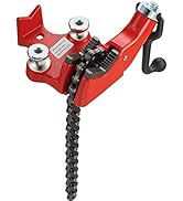 Mophorn Screw Bench Chain Vise 1/8 to 5-Inch Pipe Capacity, Heavy Duty Bench Chain Pipe Vise with...