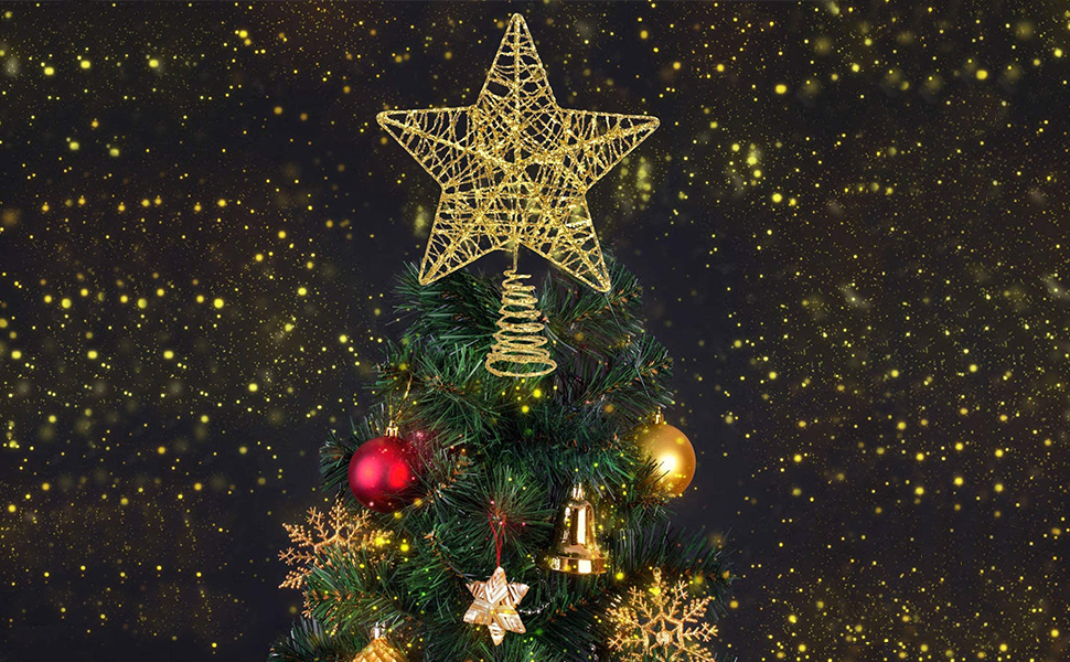 Amazon Lokipa クリスマスツリー 五芒星 装飾ツリートップ スター 星 クリスマスツリートップ 錬鉄工芸品 1個 x25cm プレゼント ゴールド 星型トップスター ツリートップ おもちゃ Amazon Lokipa クリスマスツリー 五芒星 装飾ツリートップ スター 星 クリスマスツリートップ 錬鉄工芸品 1個 x25cm プレゼント ゴールド 星型トップスター ツリートップ おもちゃ