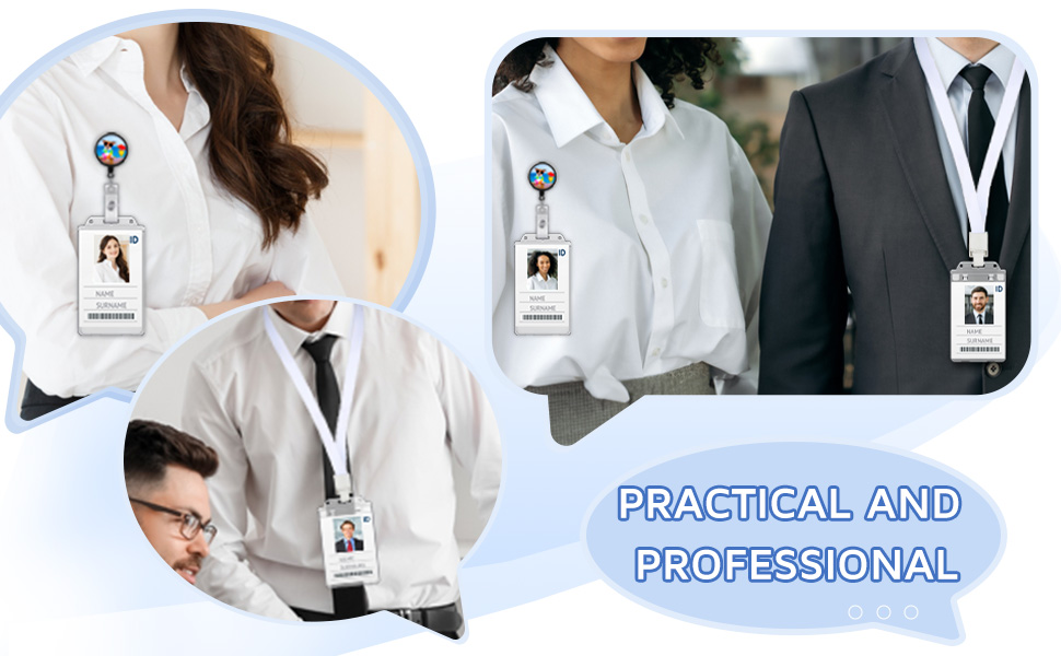 Tinlade Permanent Locking Hard Plastic Badge Holder