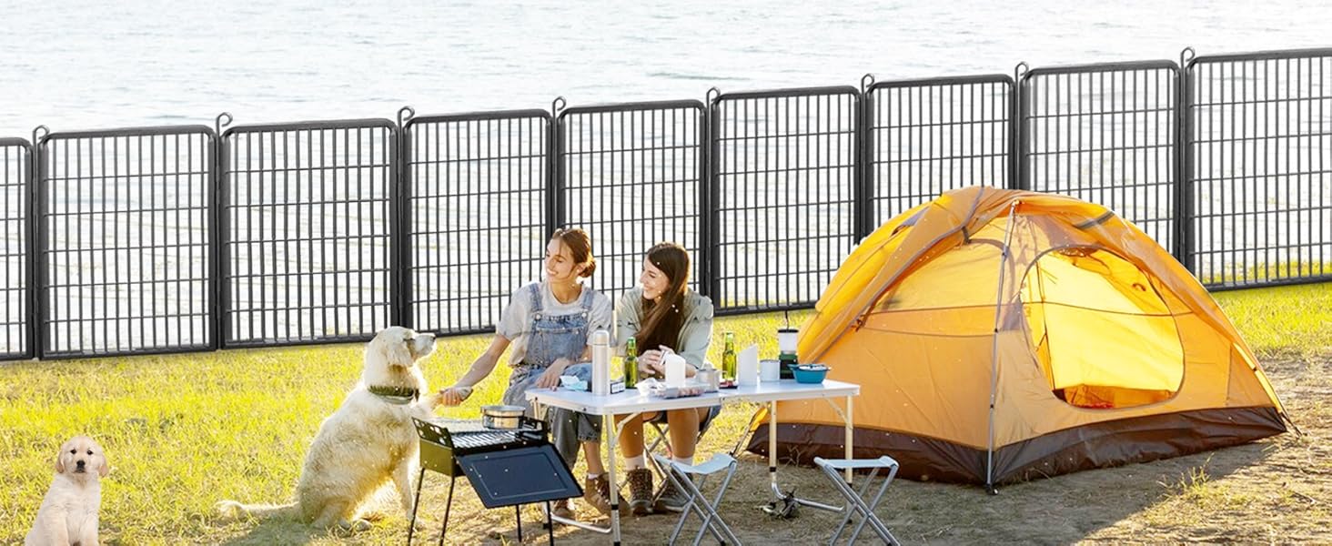 Jhsomdr Dog Playpen Outdoor Indoor 40 inch Dog Fence