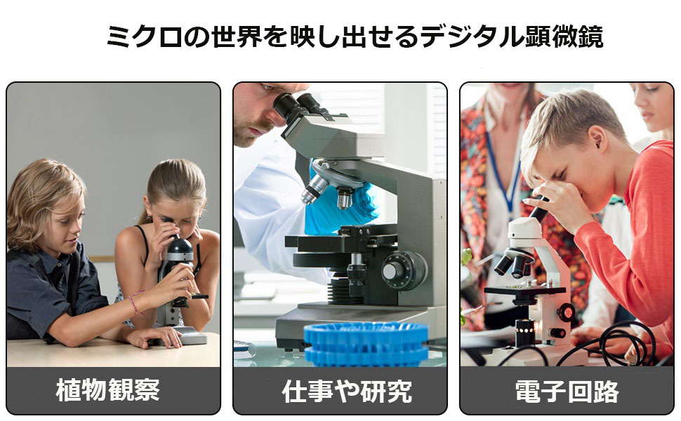 Amazon.co.jp: デジタル顕微鏡 けんびきょう 電子顕微鏡 実体