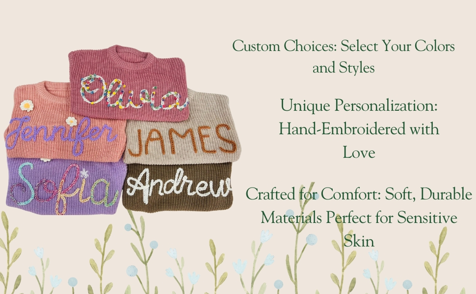 Custom Name Baby Sweater