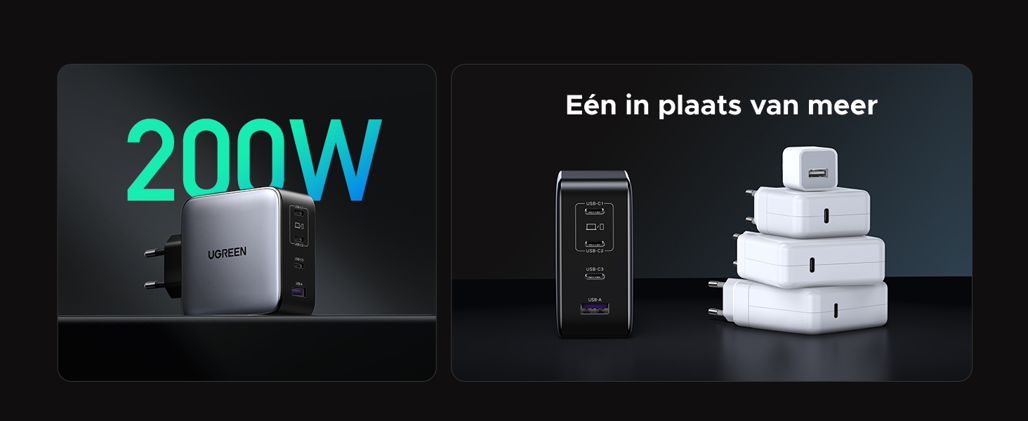 200w charger meerdere macbook oplader gan oplader pd 3.1 snellader 140w pps 45w