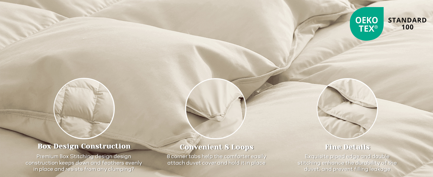 Joysoul All Season Ultra Soft California King Size Down Comforter - Luxury Hotel Cream Duvet Insert with Corner Tabs (10 9db69eee A863 4847 B595 478fb1795382. CR0,0,1464,600 PT0 SX1464 V1