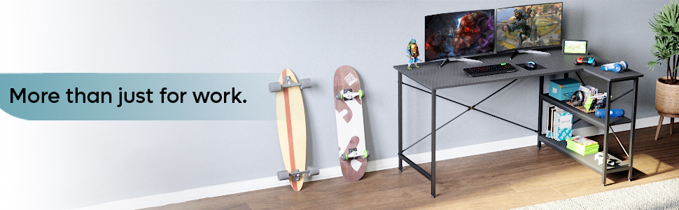 functional desk with room