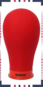 red wig head