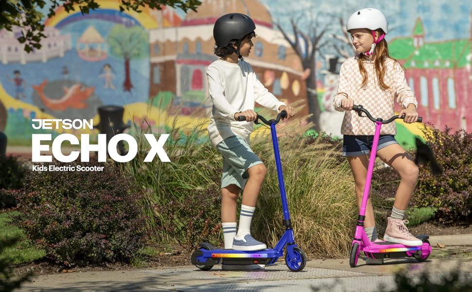 Jetson Echo X Kids Electric Scooter Lava LED LightUp
