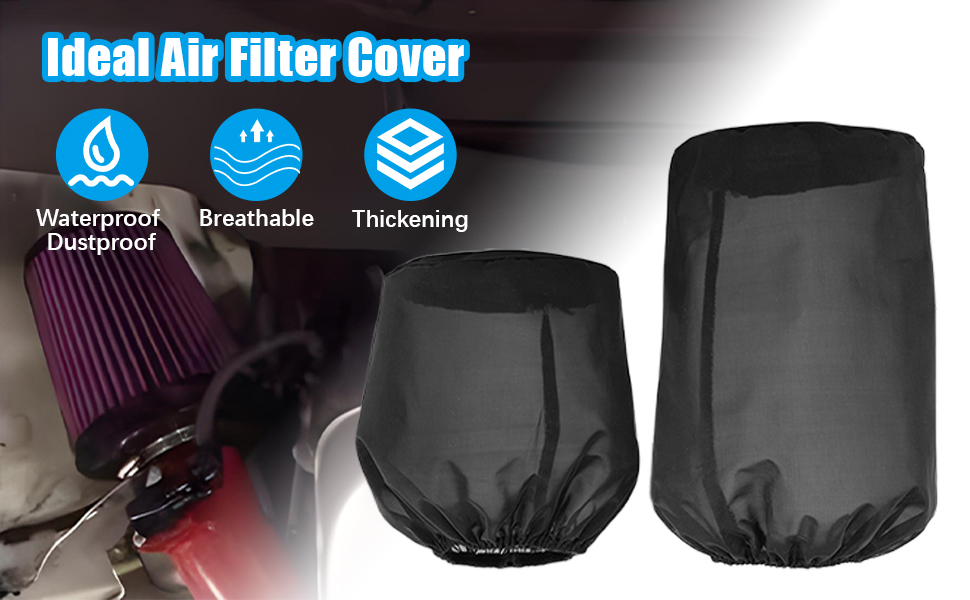 Kuuleyn Universal Air Filter Cover, Small, Protects High-Flow Air Intake Filters