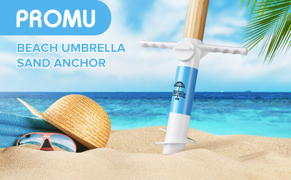 RPOMU Beach Umbrella Sand Anchor, Umbrella Holder with 5