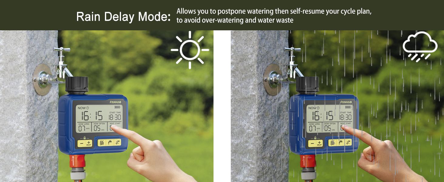 FANHAO Sprinkler Timer, Programmable Water Timer for