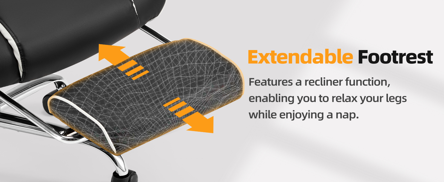 massage office chair with footrest