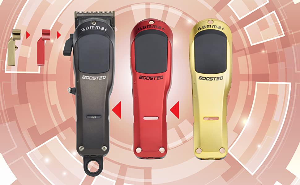 Gamma+ Boosted バリカン レッド・グリーン・ブラック Gamma+ Boosted Super-Torque Modular Cordless Clipper