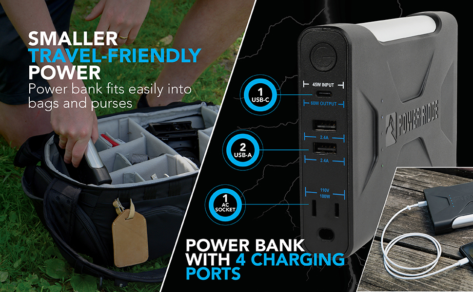 POWER RIDGE X100 AC Power Bank Portable 26,270mAH Lithium