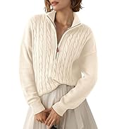 Dokotoo White Womens Early Fall Sweaters for Women Trendy 2025