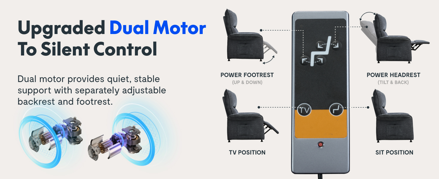 FLEXISPOT X2 Dual Motor Power Recliner Chair for Adults
