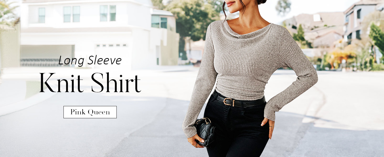 cowl neck tops for women