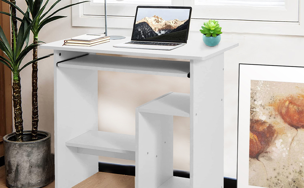 ALISENED Desktop Computer Desk, Laptop Study Table Office