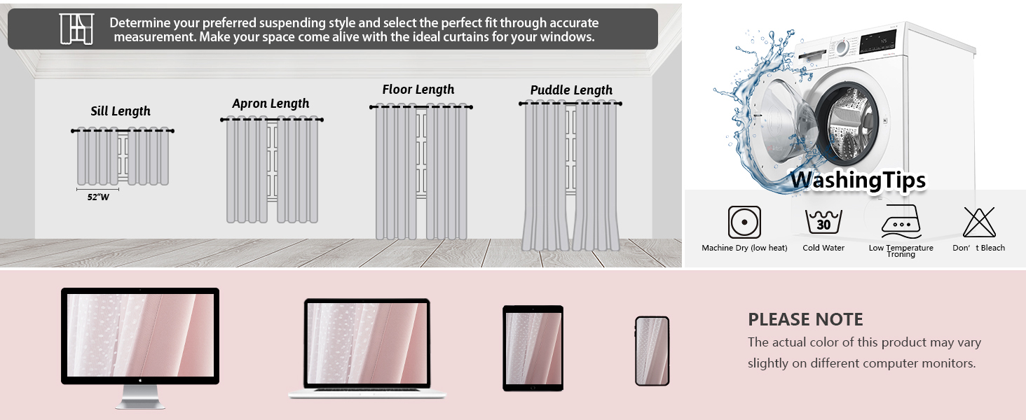 small polka dots double layer blush pink curtains