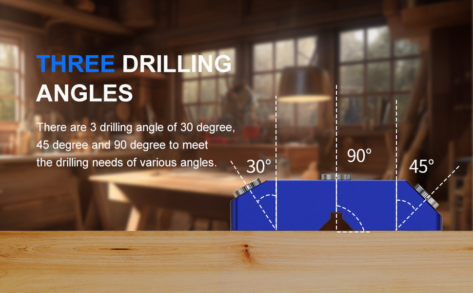 Kolvoii 30 45 90 Degree Angle Drill Guide Jig, Drill Jig for Angled