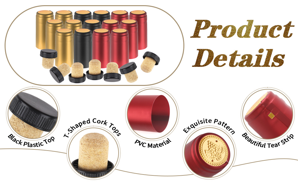 Wine Sealer for Wine Bottles 60 pcs Wine Bottle Resealer