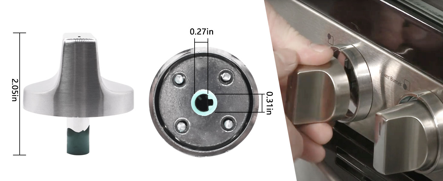 W11517334 Range Knob Compatible with Whirlpool Replaces Gas