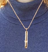 Stress Relief Mindful Necklace, Mindful Anapana Breathing Necklace Stress Anxiety Whistle Necklac...