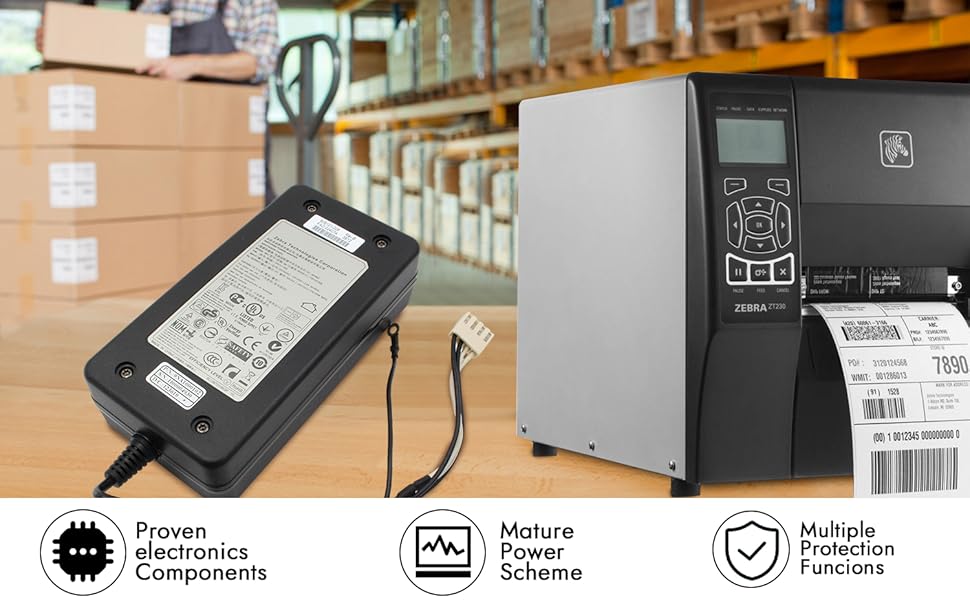 Amazon.com: P1037974-065 Power Supply for Zebra ZT230 ZT220