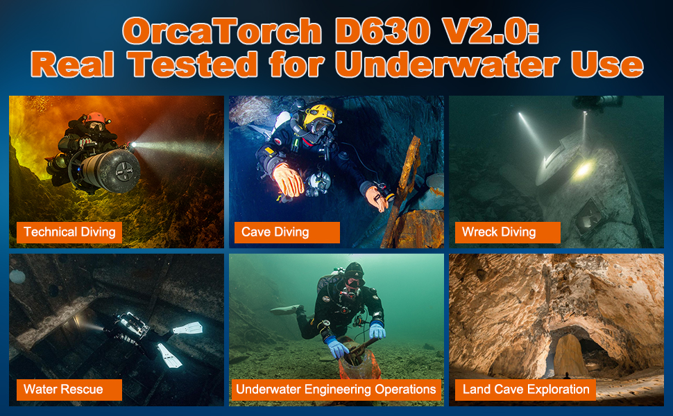 orca torch D630 canister light for cave diving