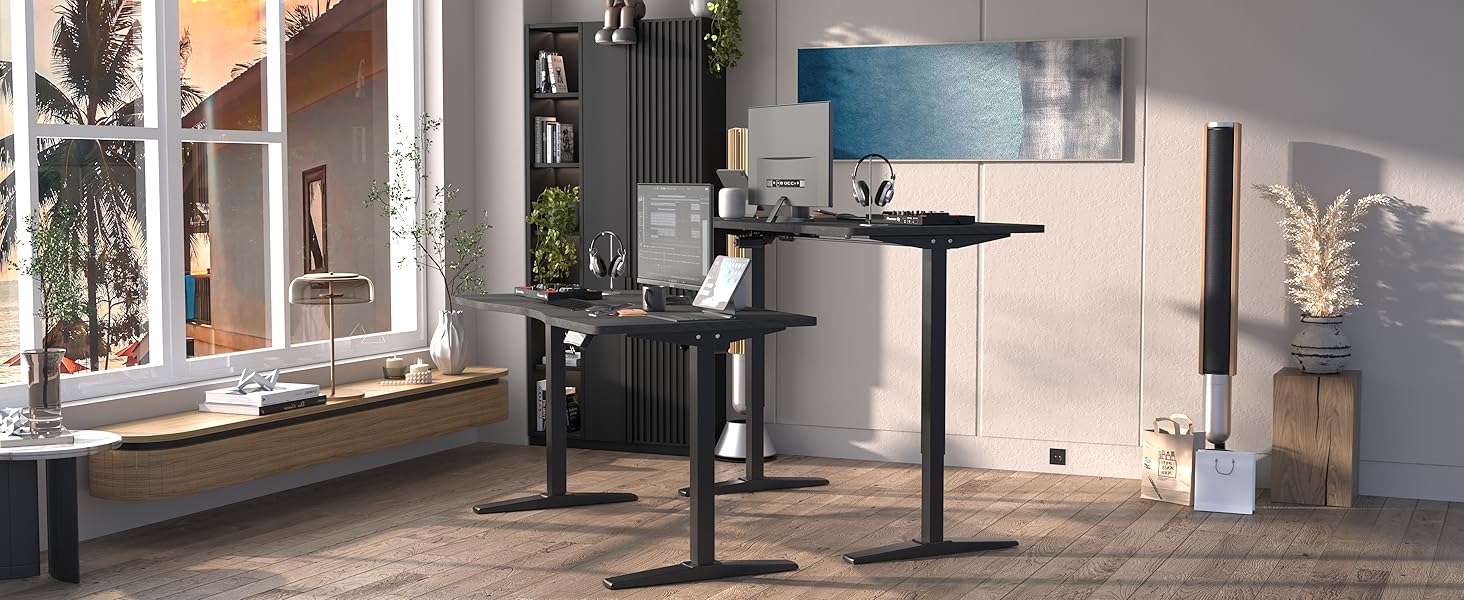 Monomi Height Adjustable Electric Standing Desk, 55 x 28
