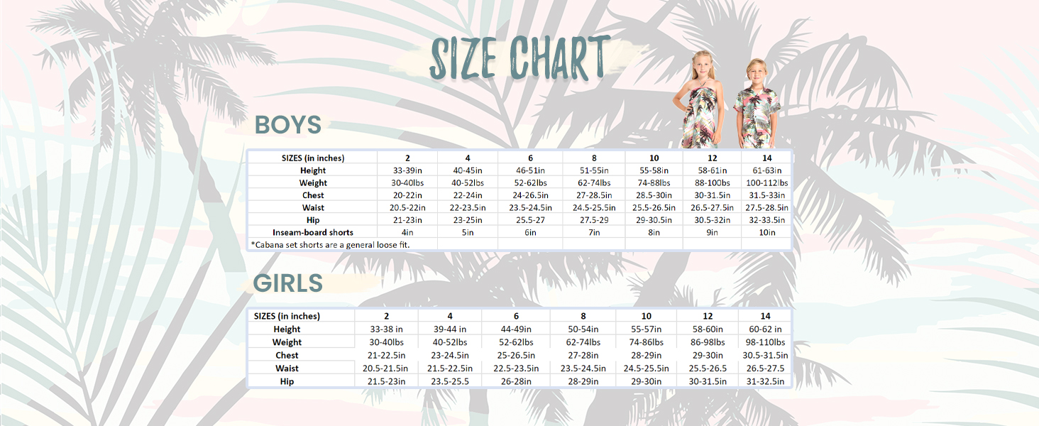 Boys & Girls Size Chart