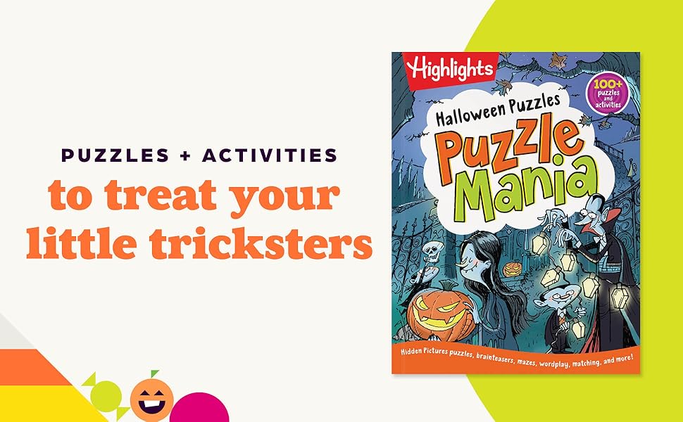 Halloween Puzzles: Halloween Kids Puzzle Book with Over 100