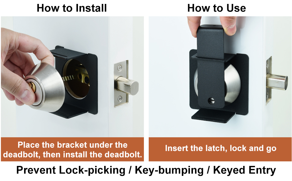 MOSECYOU Deadbolt Lockout Device, Dead Bolt Protector Guard, Shield to