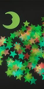 colorful glowing stars