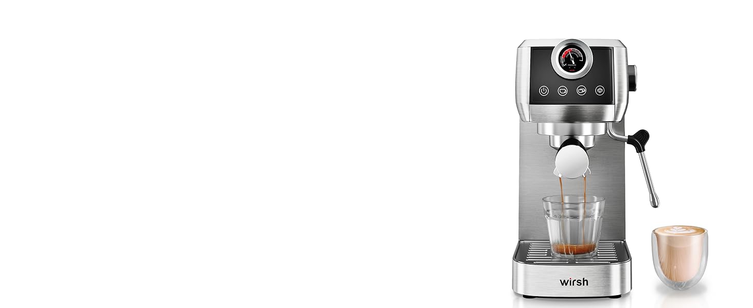 wirsh 20bar espresso machine coffee maker