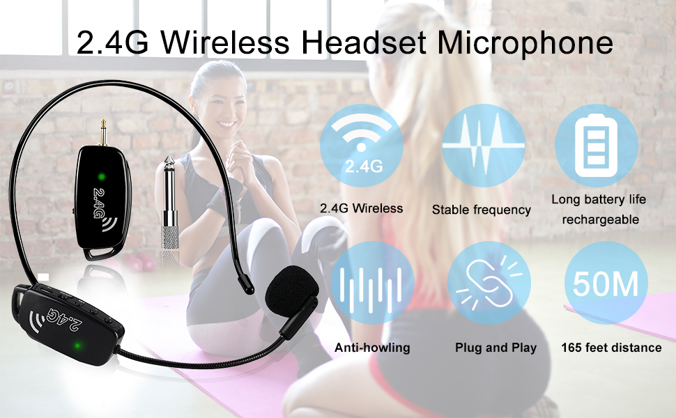 professional wireless microphone headset