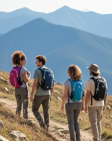 Small Hiking Daypack with Front Phone Holder for Hiking Travel