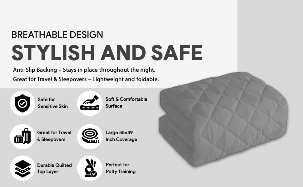 SPN-JGSP Toddler Mattress Pads, Potty Training Mattress Protector Pad