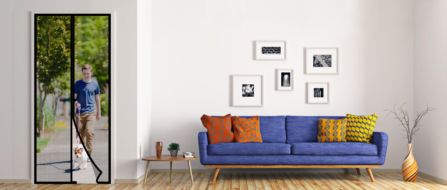 MAGZO Garage Door Screen 16 x 7 ft, Reinforced Double Opening