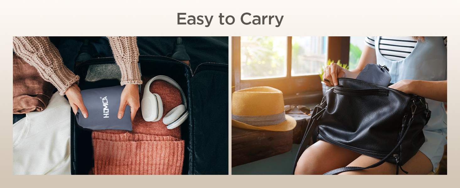 HOMCA Inflatable Travel Foot Rest Pillow, Adjustable Height Pillow for