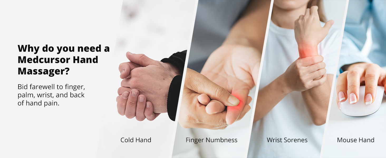 Medcursor Hand Massager, FSA or HSA Eligible, Cordless Hand