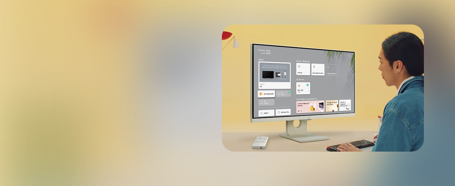LG 62 cm (24) Full HD IPS Smart Display Monitor, webOS, ThinQ Home Dashboard , Magic Remote