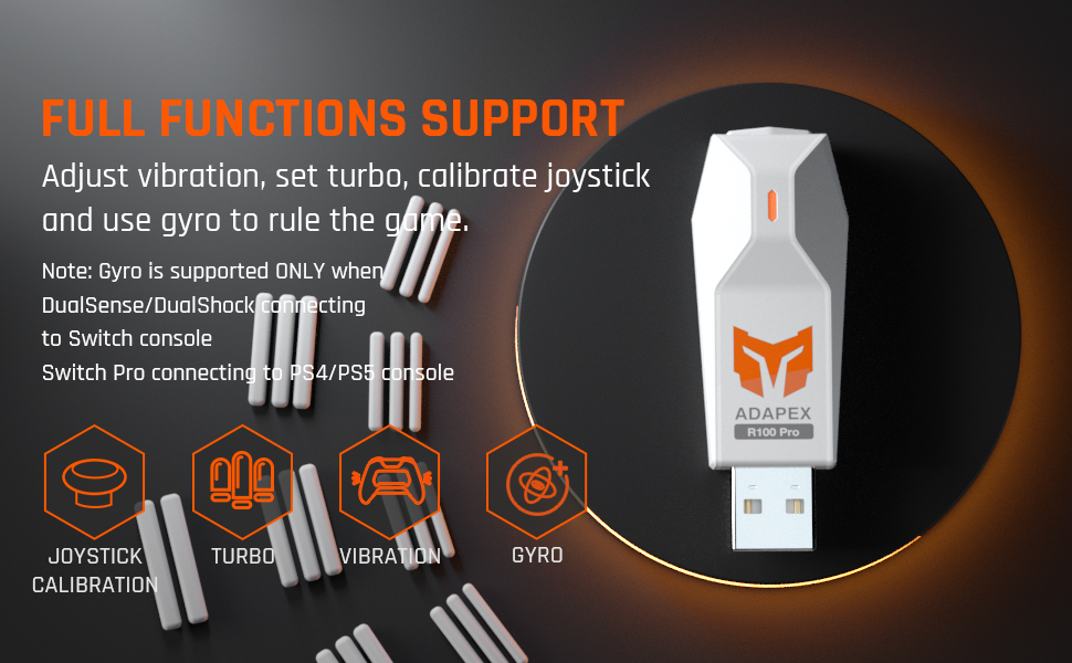 BIGBIG WON Controller Wireless Adapter for Switch, Windows, PS4, PS5