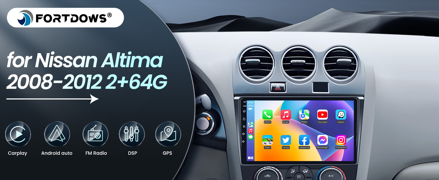 for Nissan Altima 2008 2009 2010 2011 2012 Android Radio