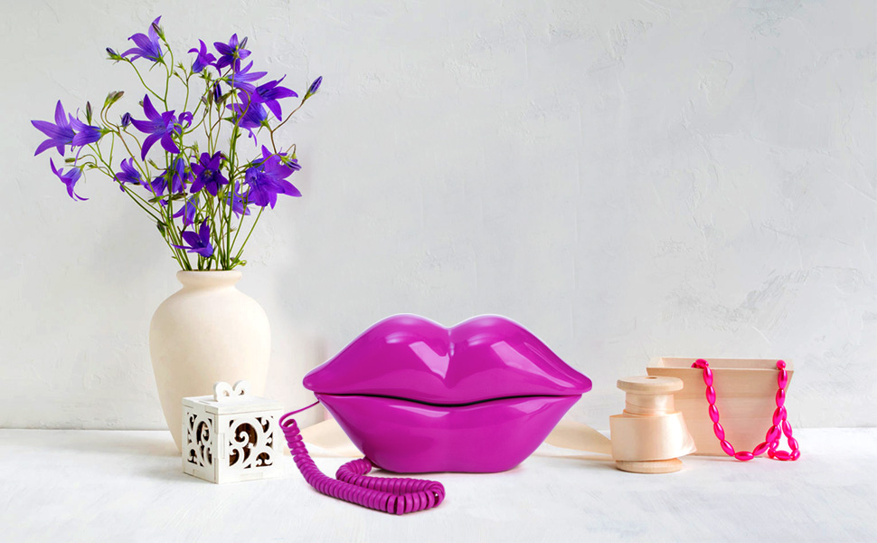 Amazon.com : Suwimut Lip Phone, Cute Corded Lip Telephone